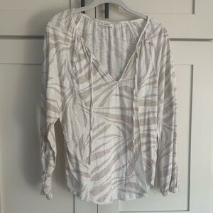Z Supply V Neck Tie Blouse
